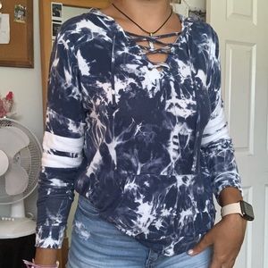 Blue Tye-Dye Hoodie